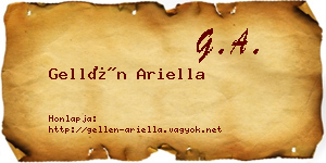 Gellén Ariella névjegykártya